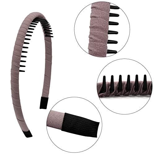Duufin Teeth Comb Headbands for Girls and Women, 12 Colors