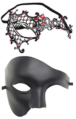 Coolwife Phantom of the Opera One-Eyed Masquerade Mask Costumes