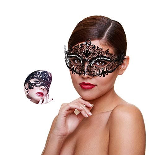 Glamorous Rhinestone Venetian Mask for Women
