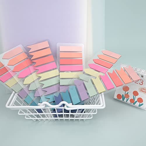 Temiary 1200 Piece Translucent Sticky Index Tabs for Books, Notebooks, and More