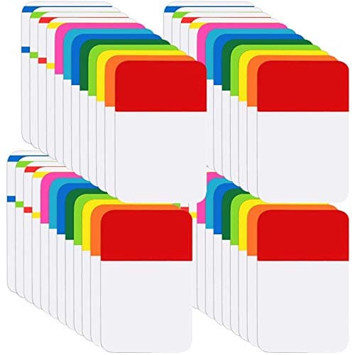 KICNIC 1 Inch Colored Page Markers, 960 Pcs Self Adhesive Tabs for Documents & Folders [24 Sets, 10 Colors]