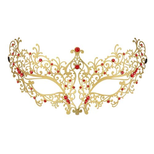 Coddsmz Laser Cut Metal Masquerade Mask for Venetian Parties
