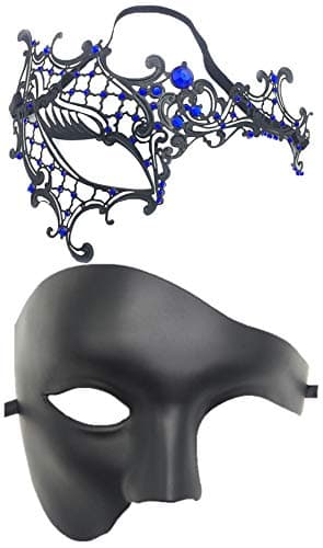 Coolwife Phantom of the Opera One-Eyed Masquerade Mask Costumes