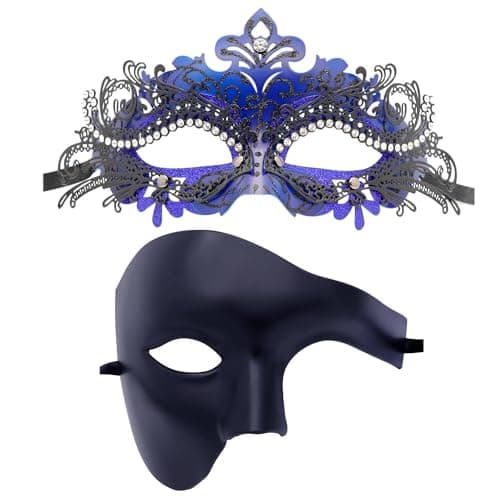 Couples Masquerade Mask Set for Holidays & Parties