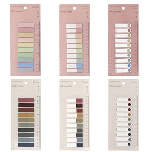 1200 Pcs Morandi Colored Book Tabs, Writable Index Flags for Notebooks