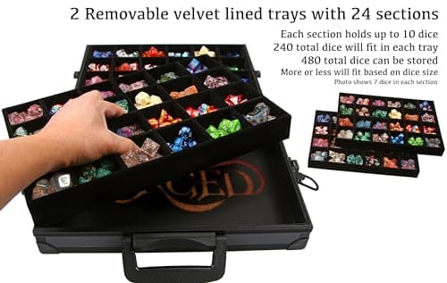 Forged Dice Co. Dice Display & Rolling Tray - Holds 480 Polyhedral Dice Sets