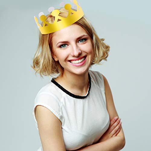 Gold Paper Party Crowns for Kids and Adults
