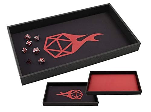 Forged Dice Co. Double Sided Neoprene Dice Mat - 14" Removable Tray for Board Games & Tabletop RPGs