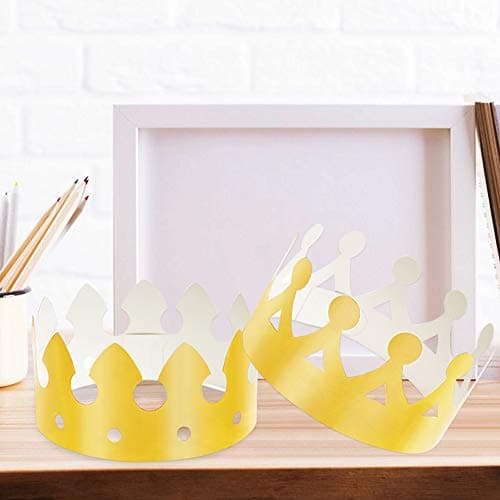 Gold Foil Party Crowns for Birthday and Baby Shower
