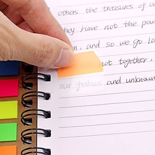 VANRA 1200 Pieces 1 Inch Colored File Tabs Writable Labels for Bookmarks & File Classification
