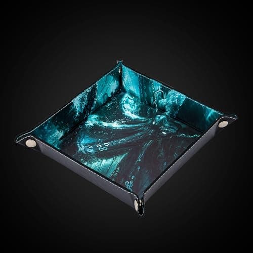 PU Leather Portable Dice Rolling Mat for RPG Games and Jewelry Valet
