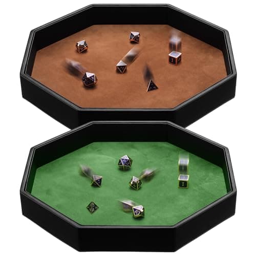 Octagon Dice Tray 11.5 Inch Dice Mat for RPG Table Games