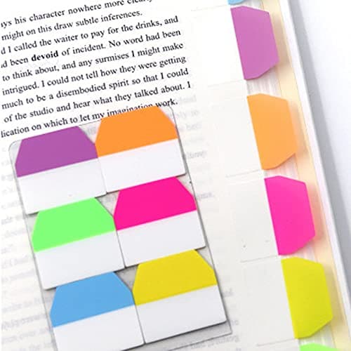 VANRA 1200 Pieces 1 Inch Colored File Tabs Writable Labels for Bookmarks & File Classification