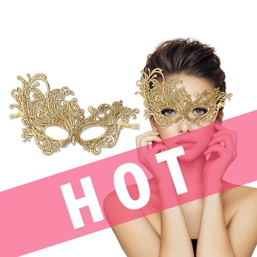Kooirsp Soft Lace Women's Masquerade Mask for Mardi Gras & Halloween