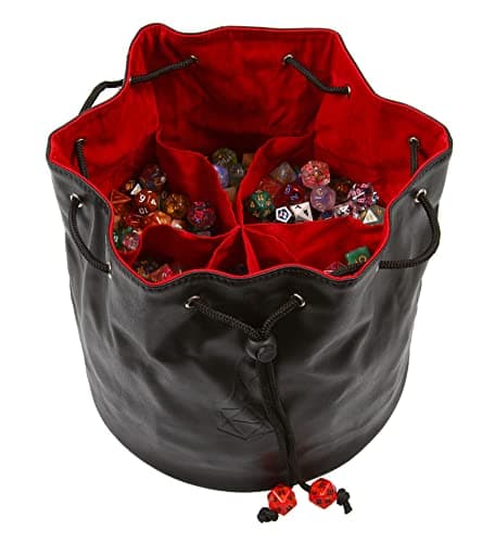 Forged Dice Co. Pouch of The Endless Hoard - 7 Pockets, Holds Over 1,000 Dice - Brown/Green