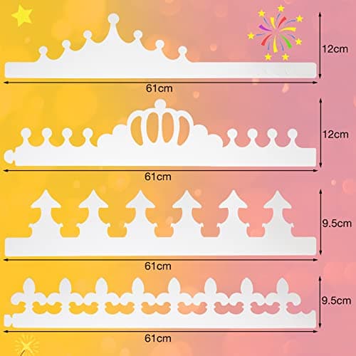 Thenshop White DIY Paper Crowns for Kids Birthday Party Decoration