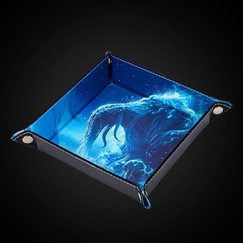 PU Leather Portable Dice Rolling Mat for RPG Games and Jewelry Valet