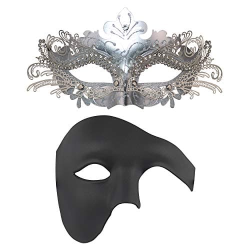Couples Masquerade Mask Set for Holidays & Parties
