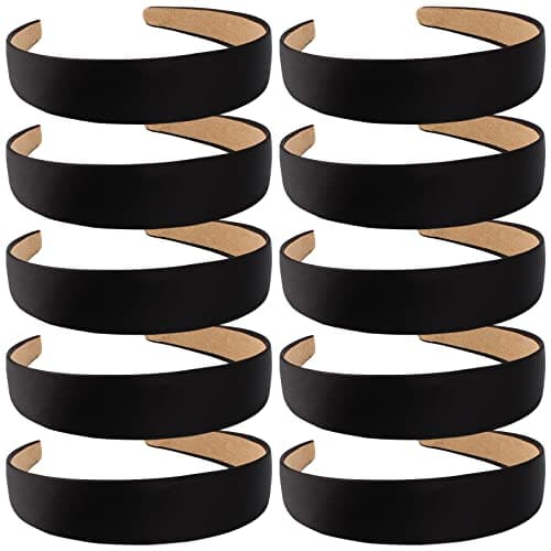 Wecoe 10 Pack Satin Headbands for Women and Girls