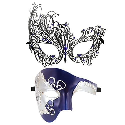 Couples Masquerade Mask Set for Holidays & Parties