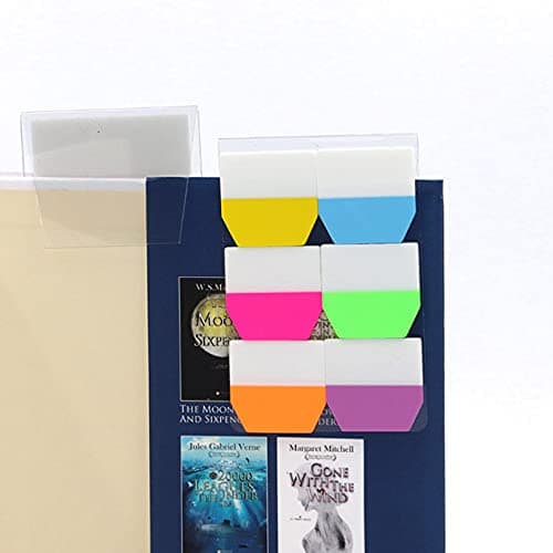 VANRA 1200 Pieces 1 Inch Colored File Tabs Writable Labels for Bookmarks & File Classification
