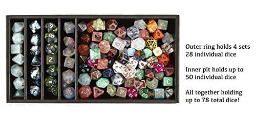 Forged Dice Co. Dual Dice Tray with Staging - Gray - Perfect for D&D and RPG Gaming