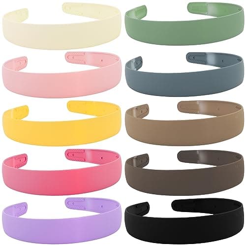 Wecoe 10pcs Colorful Teeth Headbands for Women and Girls