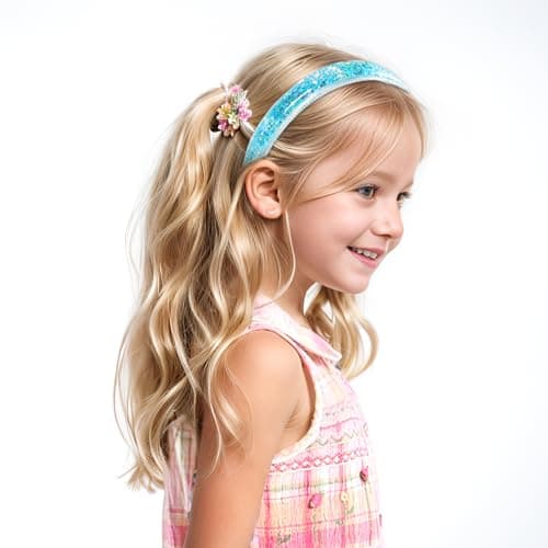 Glitter Headbands for Girls, Sparkly Confetti Headbands for Kids, Sequin Hair Accessories for Little Girls