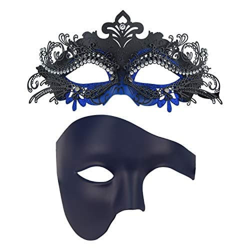 Couples Masquerade Mask Set for Holidays & Parties
