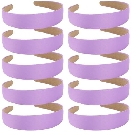 Wecoe 10 Pack Satin Headbands for Women and Girls