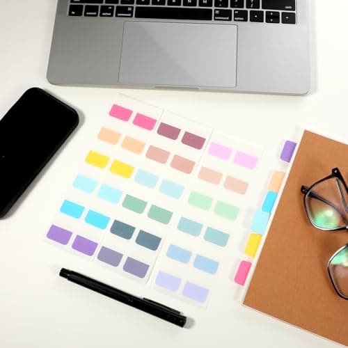 360pcs Colorful Book Markers & Tabs, Reusable for Books, Notebooks & Bibles, 18 Colors