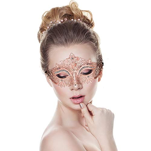 Thmyo Black Couples Venetian Masquerade Mask for Halloween Mardi Gras