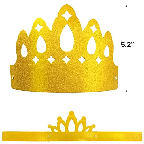 Sparkle Paper Crowns for Kids Classroom Birthday Party Supplies