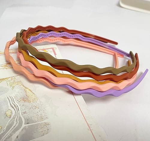 Springtime 12pcs Thin Colorful Plastic Headbands for Girls, Women, and Teens