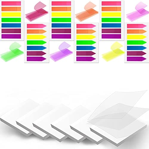 iKyce Clear Self-Adhesive Arrow Tabs, 680 Pieces, Book Markers & Highlights