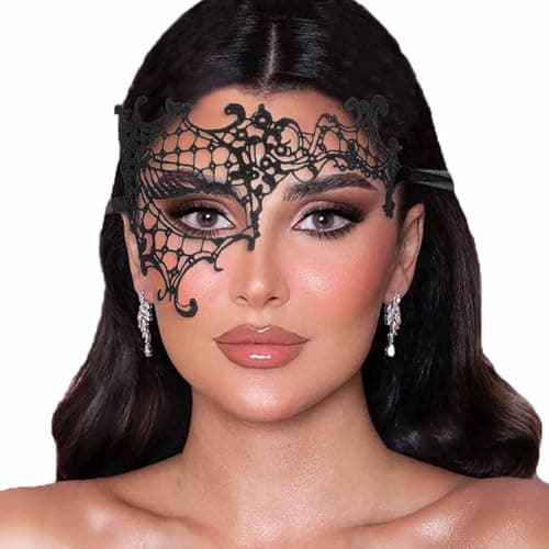 Bounzhi Women's Venetian Lace Masquerade Mask for Party and Halloween Ball Costume