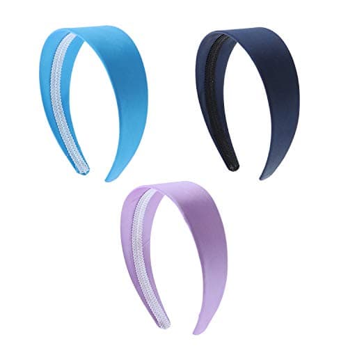 Motique Accessories Satin Wing Headband for Women and Girls - Set of 3