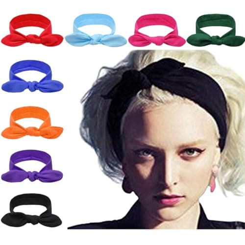 DRESHOW 8 Pack Adjustable Knotted Headbands for Women & Girls