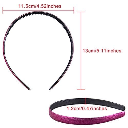 Duufin 20-Piece Glitter Headband Set for Girls & Women