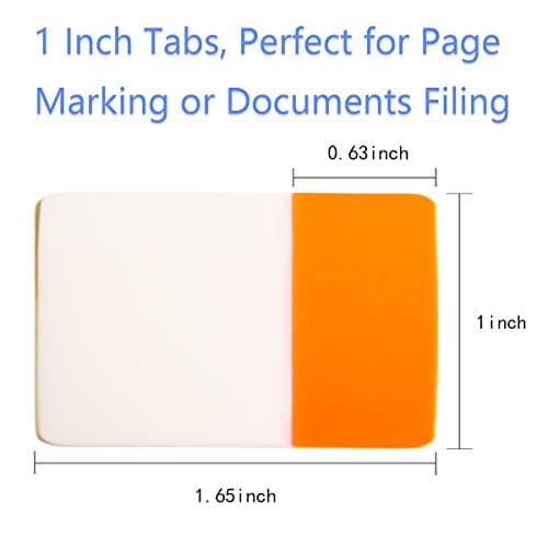 KICNIC 1 Inch Colored Page Markers, 960 Pcs Self Adhesive Tabs for Documents & Folders [24 Sets, 10 Colors]