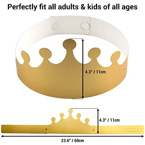 IFAMIO Golden King Crowns for Birthday, Baby Shower, New Year, Wedding Anniversary