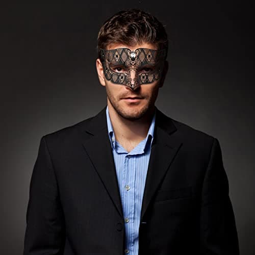 Thmyo Black Couples Venetian Masquerade Mask for Halloween Mardi Gras
