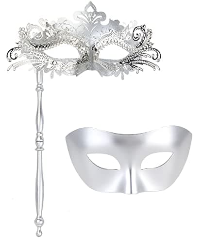 Couple's Venetian Masquerade Masks Accessory