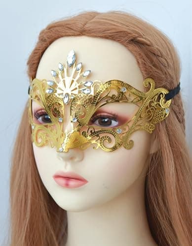 MYSEUNI 2024 Roman Greek Venetian Mask for Couples & Mardi Gras