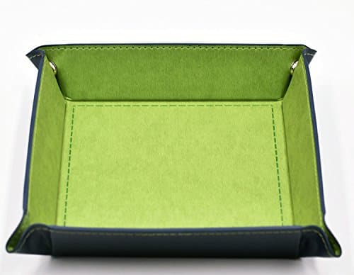Collapsible Leather Dice Tray for Tabletop RPGs (D&D, Pathfinder)