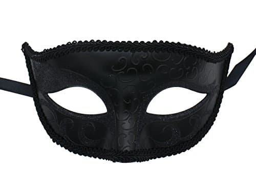 ZbFwmx Couple Black Masquerade Mask Set for Cosplay Party