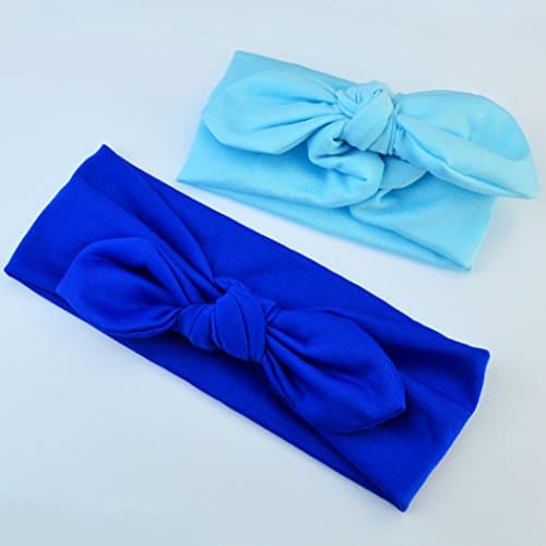 Solid Color Women's Hair Bands Bows & Knots 10pc Set
