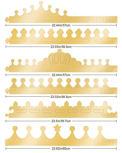 Gold Crowns Headpieces for Birthday, Baby Shower, Wedding Anniversary