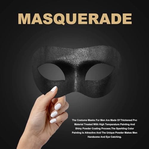 Aqearl Venetian Masquerade Mask for Couples Halloween Party Costume