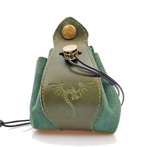 Celtic Tree DND Gifts Dice Bag - Genuine Leather Storage with Tray